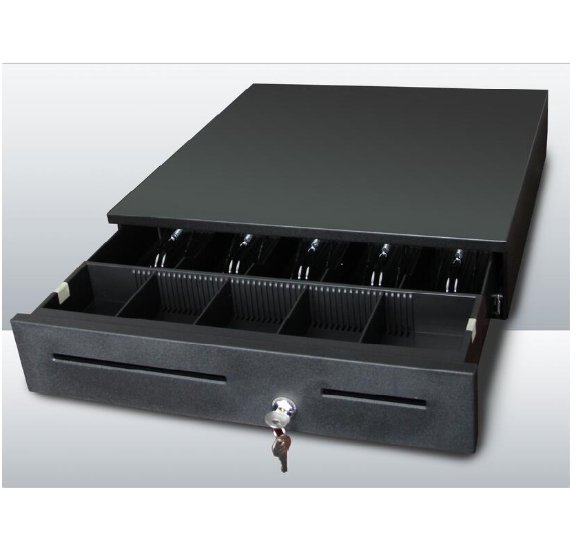 Metal ABC Plastic Cash Drawer RJ45/RJ11 Interface Port for POS Terminal Grey White Color