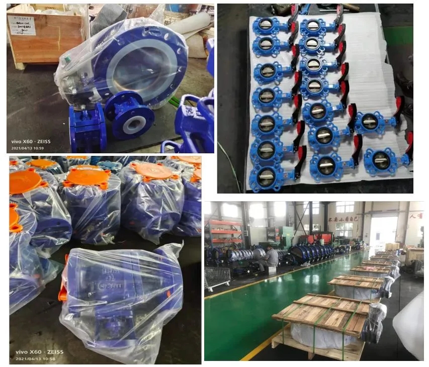 Diaphragm Structure Cast Steel Triple Offset Industrial Manual Wafer Flange Butterfly Valve
