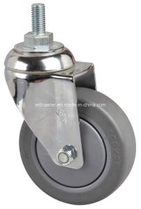 Quality Edl Chrome 3 110kg Threaded Swivel TPE Caster 5733-57 with Bearing Type Ball Bearing wholesale