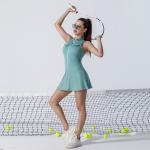 Lake Green Sports Tennis Dress Running Fitness Short Skirt With Pocket Women