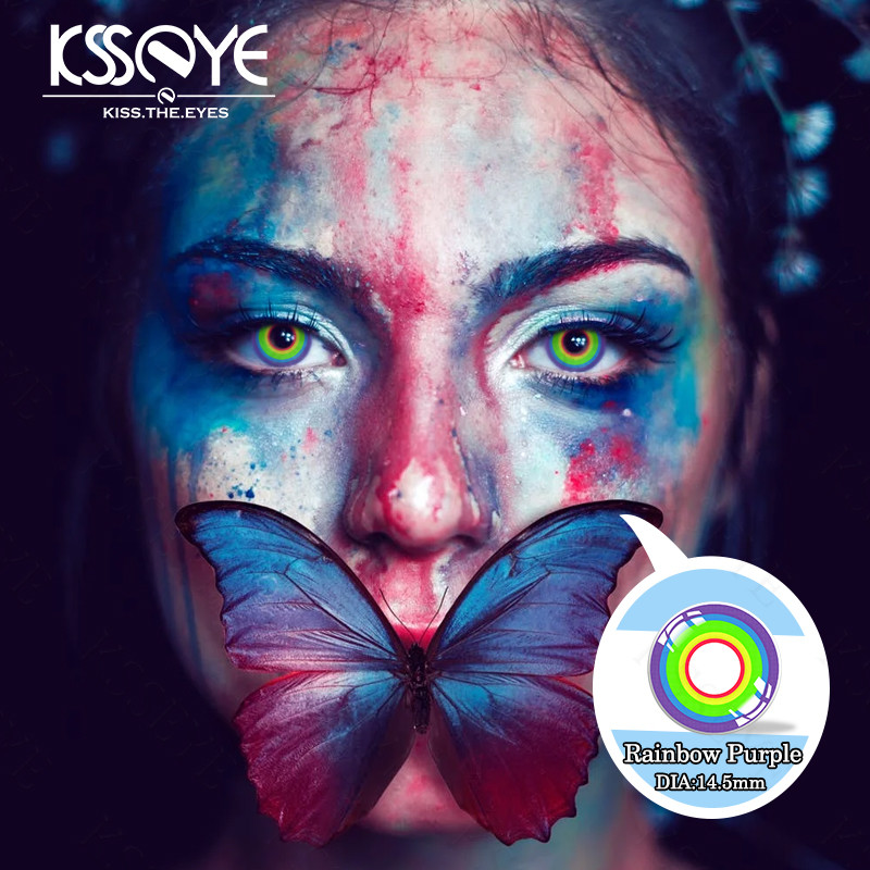 KSSEYE Halloween Cosplay Crazy Color Contact Lenses 8.6mm