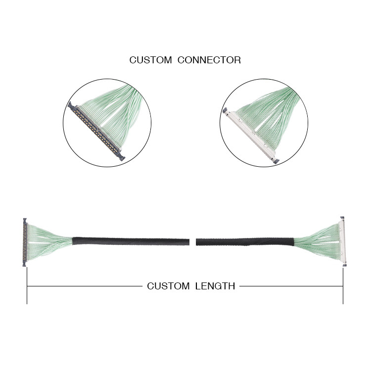 0.4mm Pitch 40P Micro Coaxial Cable CABLINE V I Pex 20345-040T-32R 20346-040T-32R
