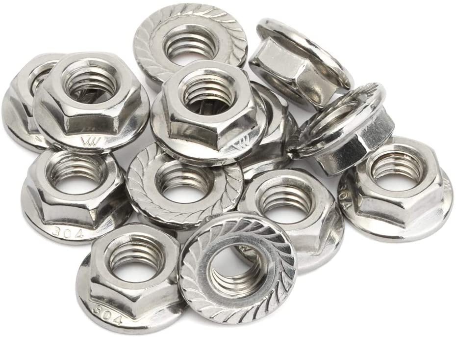 Nickel Plated Carbon Steel Fine Thread Flange Nut SS304 DIN6923 M8 M10 M12 for Automotive Industry Solution Provider