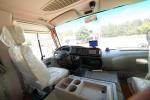 Road Sightseeing High Roof Coaster Minibus Environmental Low Fuel Consumption