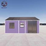 Corrugated Metal 20ft Flat Pack Container Construction Site Temporary Housing