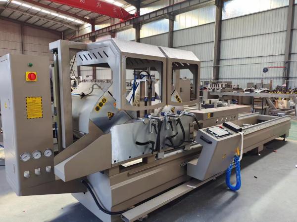 Cheap 550mm CNC Double Head Mitre Saw for cutting aluminum profile on windows and doors making factory for sale