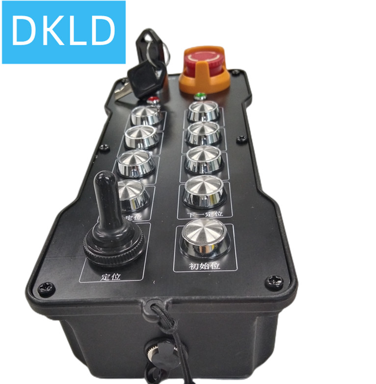 Key authorization function / 9 buttons 1 dial lever mode setting industrial wireless remote control