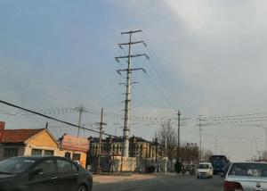 Quality Q345B Monopole Transmission Tower , Power Transmission Line Steel Tower wholesale