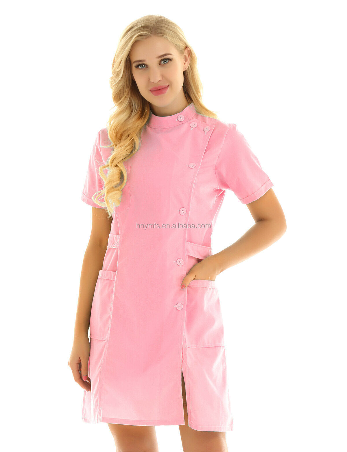 Woven Fabric Hospital Staff Uniforms OEM Service Scrubs Set