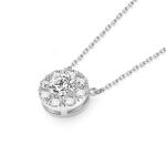 Classic 18k Gold Lab-Grown Diamond Pendant White Lab-Grown Diamond Pendant