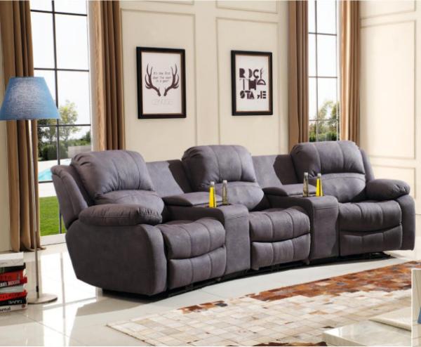 Factory wholesale Recliner sofa, with cup holder Electric Sectoinnals living