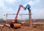 2400 RPM Excavator Vibro Hammer Sheet Pile Driver Attachment 300 BAR Pressure
