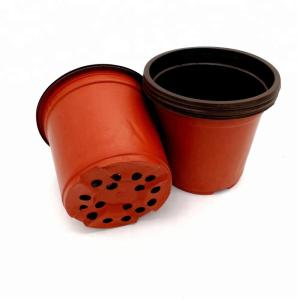 Quality PP Sun 15cm Width Plastic Flower Pots 12 Drainage Holes wholesale