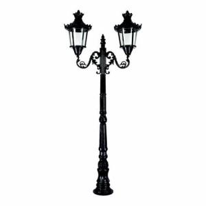 China Two Arms Antique Cast Iron Light Pole Sand Casting Victorian Lamp Post on sale