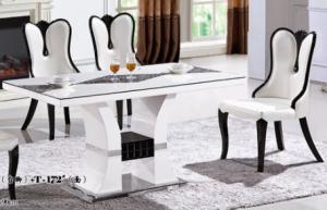 Quality home 6 person rectangular natural marble table dining room furniture wholesale