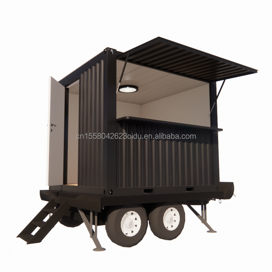 Alluminum Alloy Window Prefab Tiny Modular Homes On Wheels Trailer With Stairs For USA Galvanized Steel Bending 180g