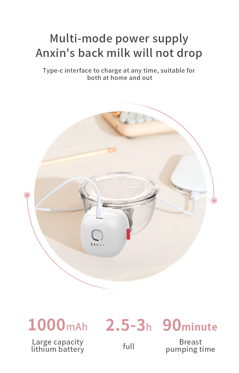 5 Levels Adjustment Electric Baby Milk Feeding Pump Hands-Free Variable Flow Velocity