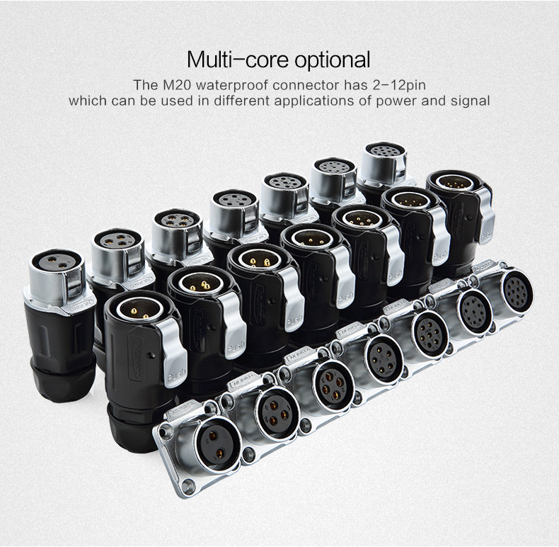Customized Length Male Female Connector, Cable Connector for Industrail Application
