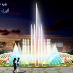Hotel Large Water Jet Fountain Stone Garden Signal Control