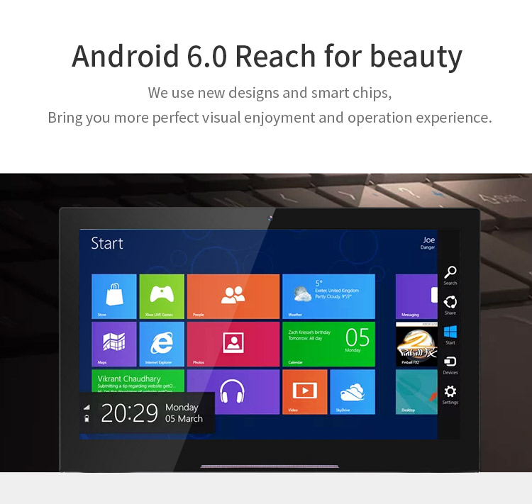 Android6 IPS Screen 1280x800 10" All In One Touch Screen PC