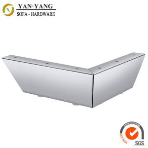 Quality 70mm high glossy shiny corner furniture leg chrome iron sofa leg SL-115 wholesale