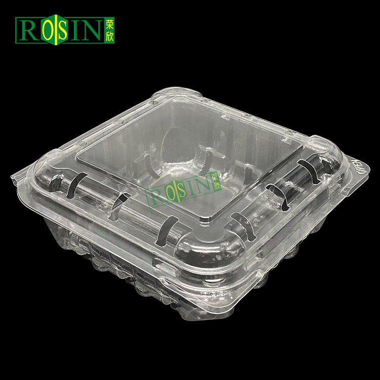 125G Thick Plastic Fruit Packaging Raspberry Blueberry Plastic Containers With Hole