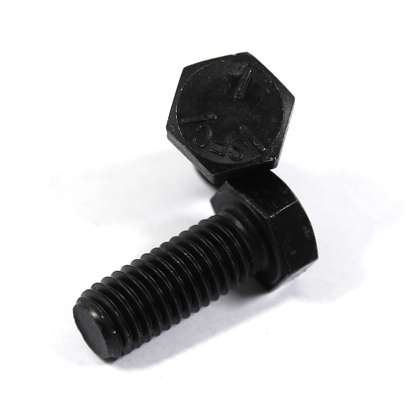 High Strength DIN933 Carbon Steel Hexagon Bolt with Oxidation Blackened Outer Hex Head