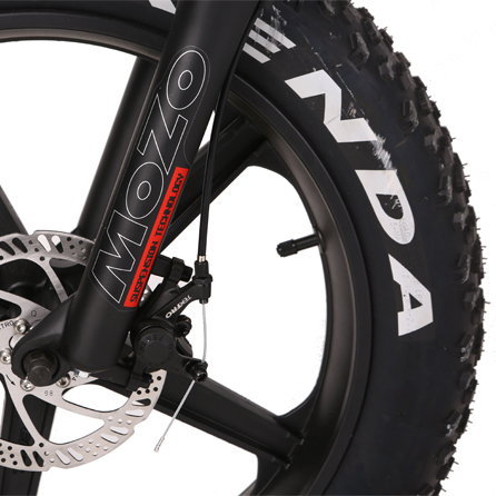 20-Inch Black Electric Bike with 48V 10.4Ah Lithium-Ion Battery and Customized Fat Tyre