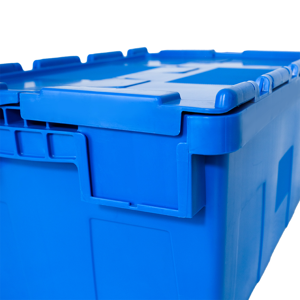 Customized Color Attached Lid Logistic Nesting Plastic Container for Transport and Storage
