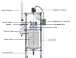 Customized Size Jacketed Glass Reactor Vessel 150L-200L