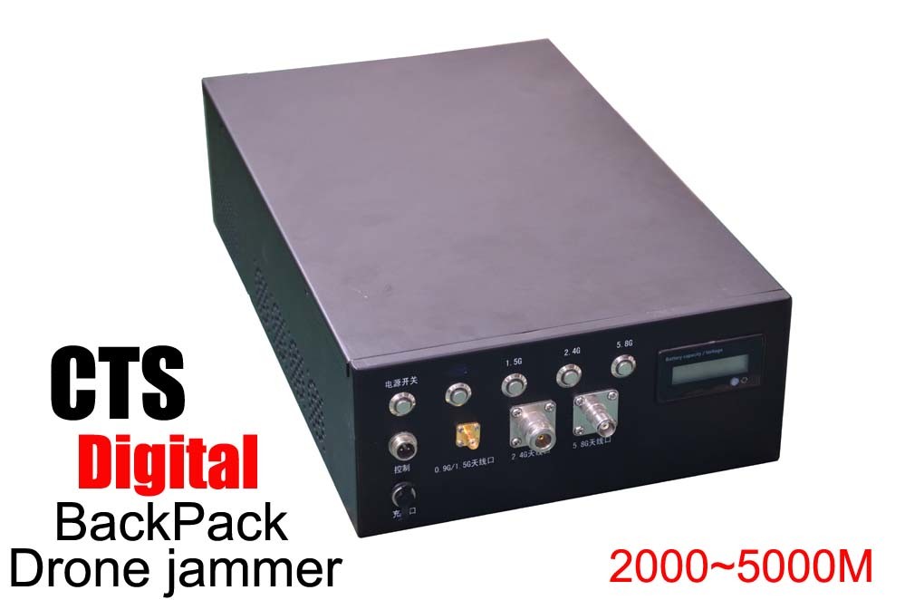 Backpack Military Drone Jammer Unmanned Aerial Vehicle Interference System 3000-5000M
