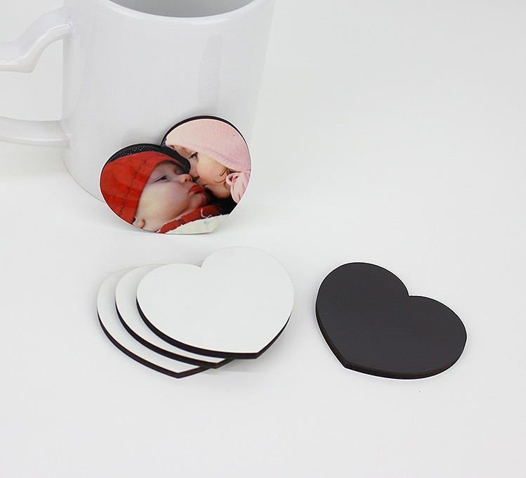 Wholesale Heart Shape 60x54mm Sublimation Blank Fridge Magnet for Household Appliances Decorating Accessories