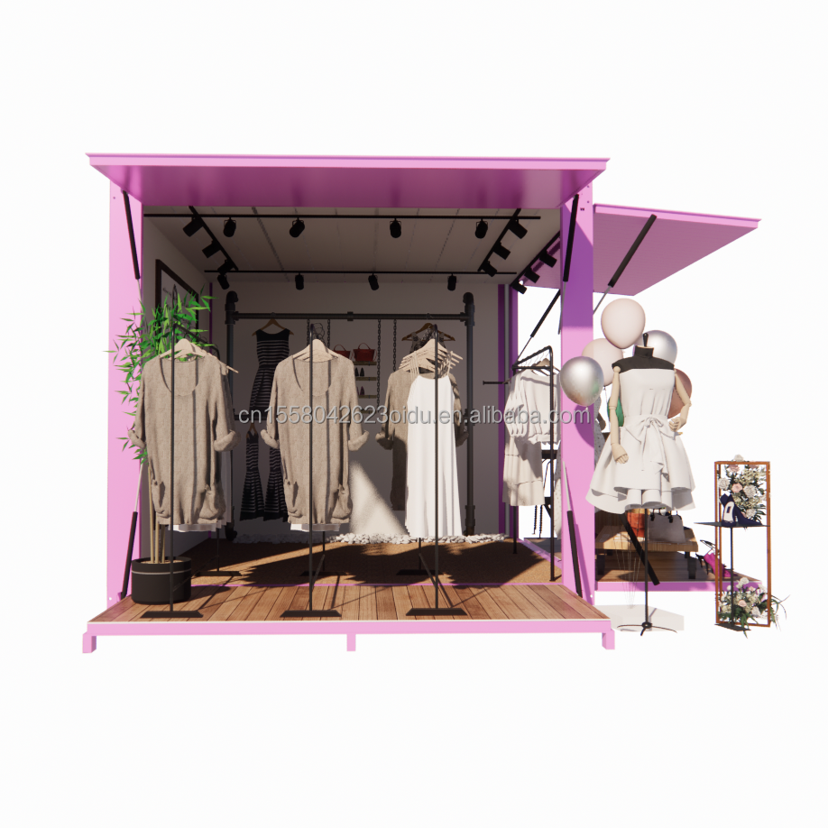 Modern Design Foldable Steel Shipping Container Prefabricated Flat Pack Outdoor Stores with Customized Color and Shipping