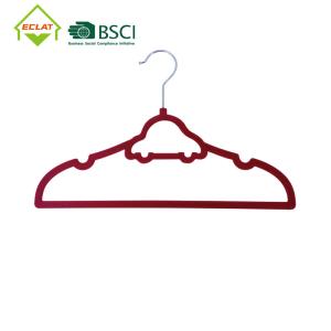 Quality Cute Car Shaped No Trace 33cm Non Slip Velvet Hangers wholesale