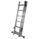 Robust Strength Aluminum Extension Ladder 3x6 With Non Marring Feet