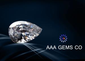 Quality OEM / ODM Supper White Diamond Moissanite Pear Cutting Shape wholesale