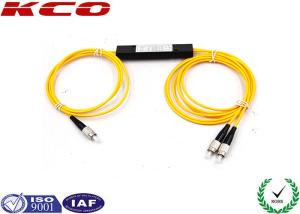 Quality FC / UPC Single Mode 1310/1550nm Fiber Optic Splitter , Dual Windows 1*2 FBT Coupler Splitter wholesale