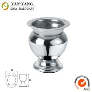 Quality iron sofa feet factory price round stainless steel furniture feet SL-023 wholesale