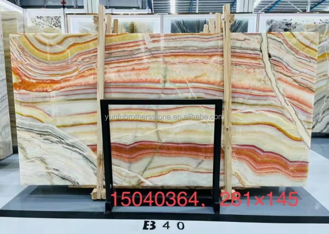 Cut-To-Size Onyx Marble Stone Slabs Perfect for Home Decor and Living Room Table