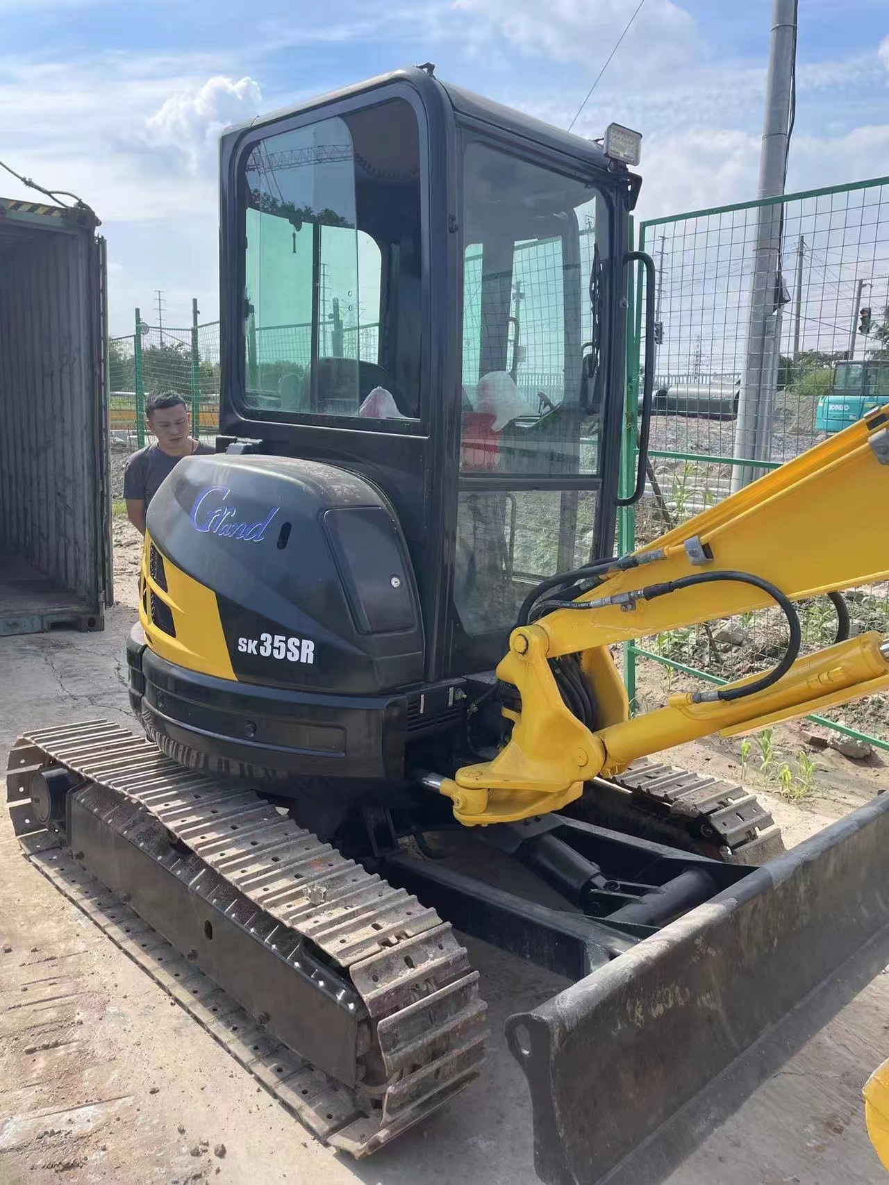 Yellow Paint Original Kobelco 35 Used Mini Excavator Kobelco Sk75