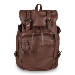 Quality Retro Fashion Institute of wind men and women shoulder bag backpack school students tide Korea PU leather leisure backpa wholesale