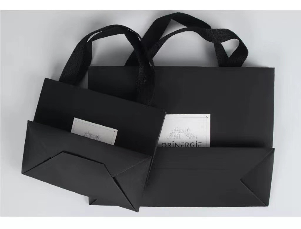OEM Black White Apparel Paper Bag Clothing Marble Paper Gift Bags