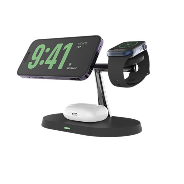 T268D Fast Metal Wireless Charging Stable Current Magnetic Apple 3 In One