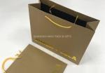 Company Logo Personalized Brown Gift Bags For Business Gold Hot-Stap Foil Logo