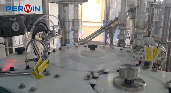 PLC Controlled Vial Sealing Machine For Vial Filling Line In Pharma
