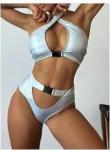 2 Piece High Waisted Bathing Suits Luxury Metal Two Piece Bathing Suits Sexy