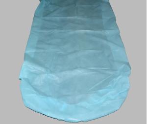 Quality Blue Disposable Bed Protection , PP30GR + PE20GR Disposable Fitted Sheet wholesale