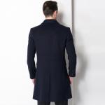 NO Hooded Men's End Cashmere Coat 90% Wool 10% Cashmere Double-Breasted Mid