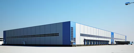 Metal Structure Factory Steel Buildings , Portal Frame Steel Construction Factory