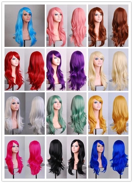 Black Short Natural Wave Synthetic Cosplay Wigs For Lady Heat Resistant 150g - 250g
